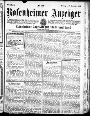 Rosenheimer Anzeiger Sonntag 1. September 1912