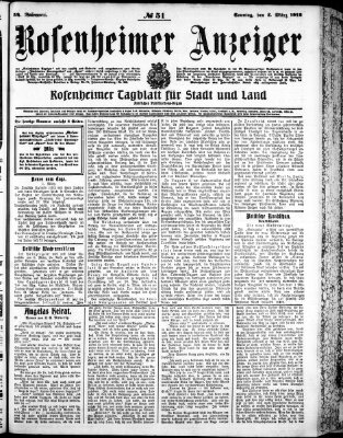 Rosenheimer Anzeiger Sonntag 2. März 1913