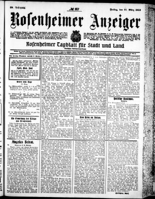 Rosenheimer Anzeiger Freitag 21. März 1913