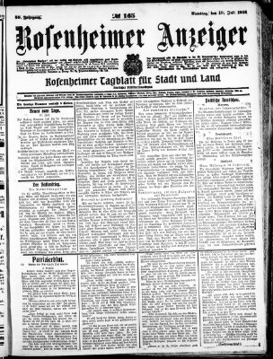 Rosenheimer Anzeiger Samstag 19. Juli 1913