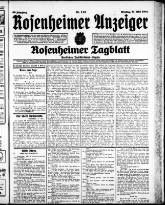 Rosenheimer Anzeiger Dienstag 12. Mai 1914