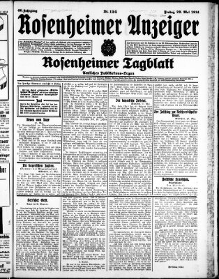 Rosenheimer Anzeiger Freitag 29. Mai 1914
