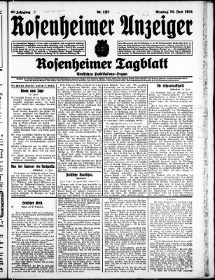 Rosenheimer Anzeiger Dienstag 16. Juni 1914