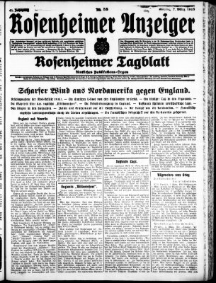 Rosenheimer Anzeiger Sonntag 7. März 1915