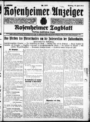 Rosenheimer Anzeiger Dienstag 13. Juli 1915