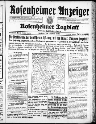Rosenheimer Anzeiger Freitag 29. Oktober 1915
