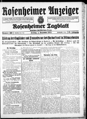 Rosenheimer Anzeiger Freitag 3. Dezember 1915