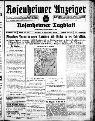 Rosenheimer Anzeiger Freitag 8. September 1916