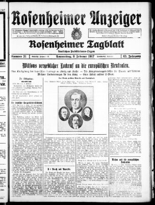 Rosenheimer Anzeiger Donnerstag 8. Februar 1917