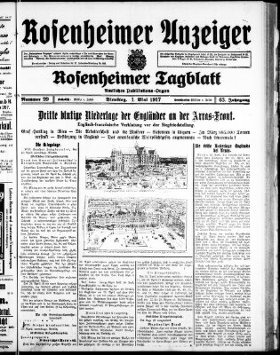 Rosenheimer Anzeiger Sonntag 1. April 1917