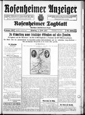 Rosenheimer Anzeiger Sonntag 3. Juni 1917