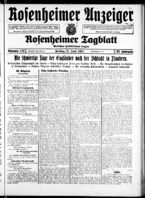 Rosenheimer Anzeiger Freitag 15. Juni 1917