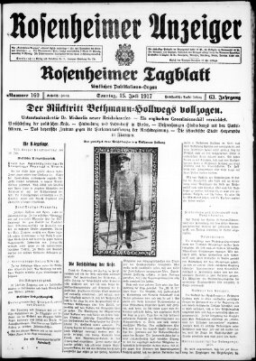 Rosenheimer Anzeiger Sonntag 15. Juli 1917