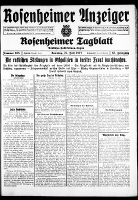 Rosenheimer Anzeiger Samstag 21. Juli 1917