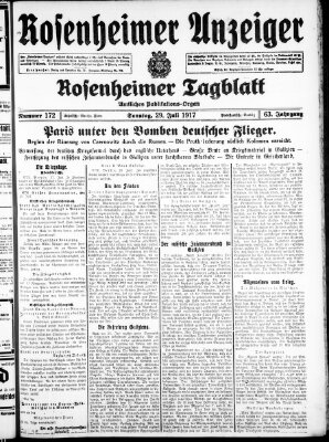 Rosenheimer Anzeiger Sonntag 29. Juli 1917