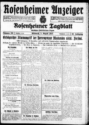 Rosenheimer Anzeiger Mittwoch 8. August 1917