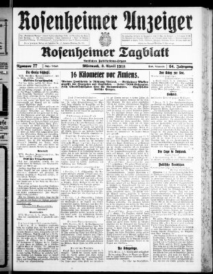 Rosenheimer Anzeiger Mittwoch 3. April 1918