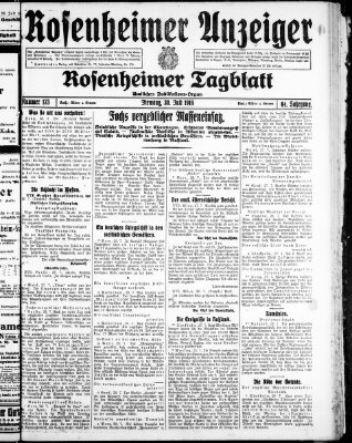 Rosenheimer Anzeiger Dienstag 30. Juli 1918