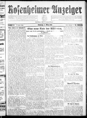 Rosenheimer Anzeiger Dienstag 11. März 1919