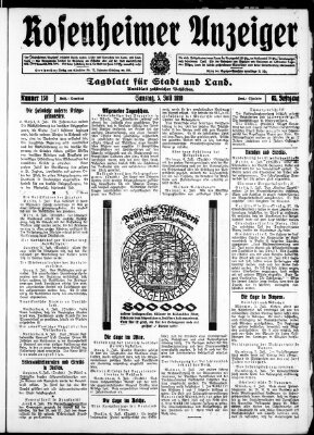 Rosenheimer Anzeiger Samstag 5. Juli 1919