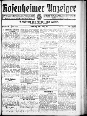 Rosenheimer Anzeiger Donnerstag 4. März 1920