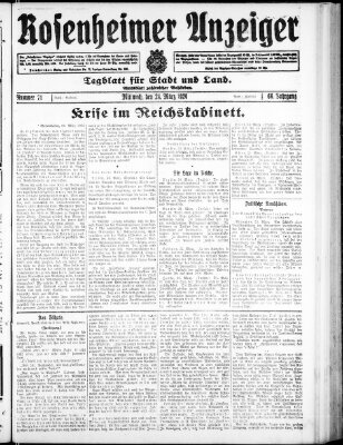 Rosenheimer Anzeiger Mittwoch 24. März 1920