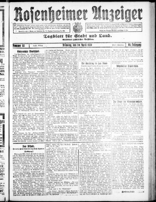 Rosenheimer Anzeiger Dienstag 20. April 1920