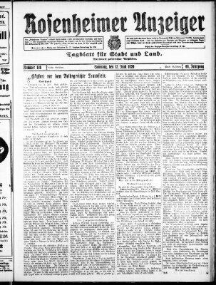 Rosenheimer Anzeiger Samstag 12. Juni 1920