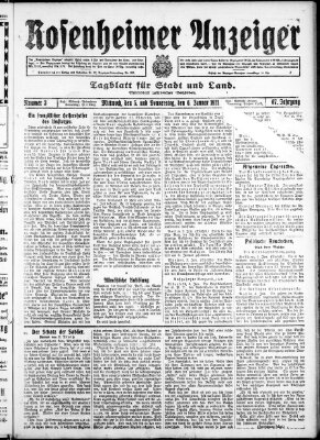 Rosenheimer Anzeiger Mittwoch 5. Januar 1921