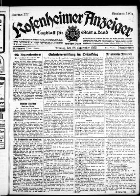 Rosenheimer Anzeiger Montag 25. September 1922