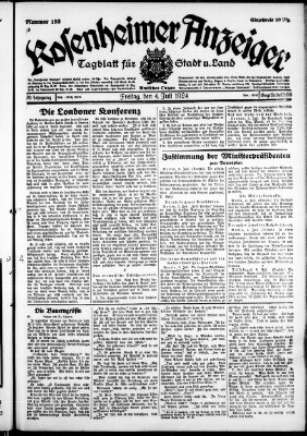 Rosenheimer Anzeiger Freitag 4. Juli 1924