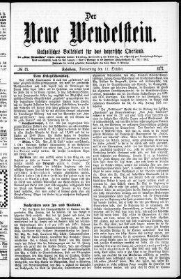 Wendelstein Donnerstag 11. Oktober 1877