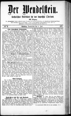 Wendelstein Donnerstag 4. Juli 1878