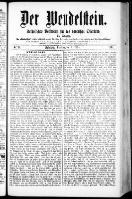 Wendelstein Dienstag 1. März 1881