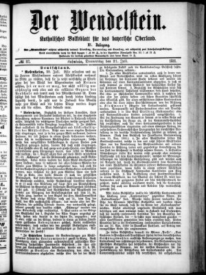 Wendelstein Donnerstag 21. Juli 1881