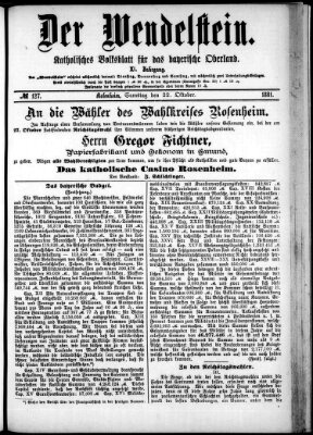 Wendelstein Samstag 22. Oktober 1881