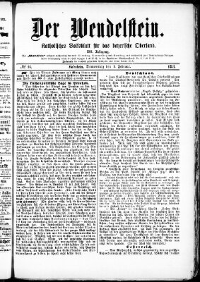 Wendelstein Donnerstag 1. Februar 1883