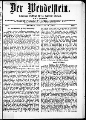 Wendelstein Donnerstag 14. Januar 1886