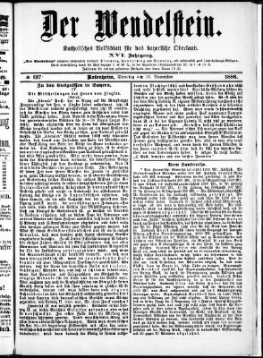 Wendelstein Dienstag 16. November 1886