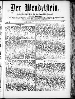 Wendelstein Dienstag 8. Februar 1887