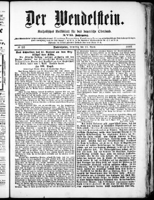 Wendelstein Samstag 23. April 1887