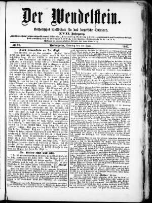 Wendelstein Sonntag 12. Juni 1887