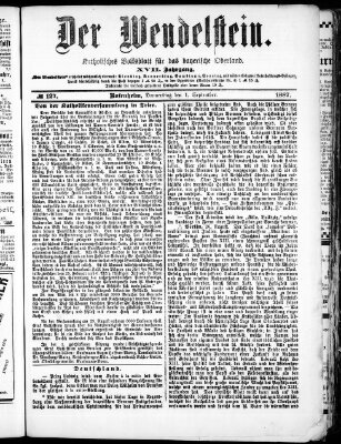 Wendelstein Donnerstag 1. September 1887