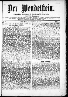 Wendelstein Sonntag 8. Januar 1888