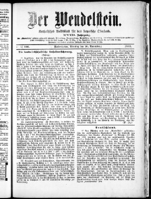 Wendelstein Dienstag 20. November 1888
