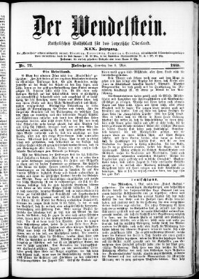Wendelstein Sonntag 5. Mai 1889