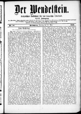 Wendelstein Sonntag 26. Mai 1889