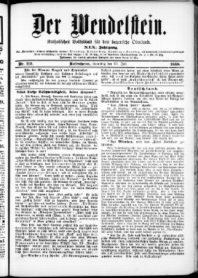 Wendelstein Samstag 27. Juli 1889