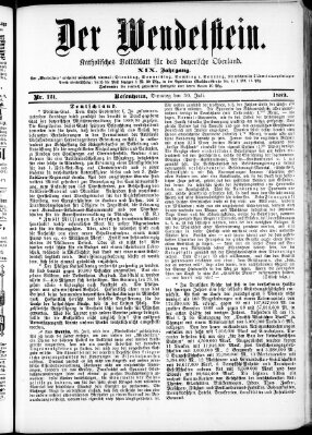 Wendelstein Dienstag 30. Juli 1889