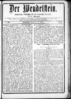 Wendelstein Freitag 11. Oktober 1889